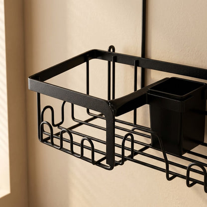 Doorloop™ Iron Bathroom Door Towel Rack, material and detail close-up