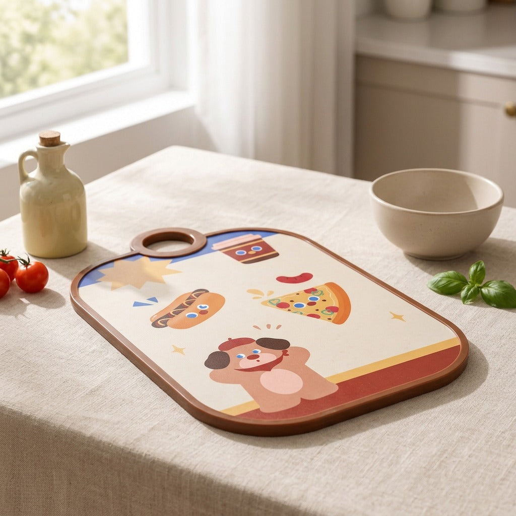 Chopflex™ PP Plastic Kitchen Cutting Board, styled close view