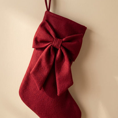 Yuletide™ Cloth Christmas Stocking Ornament, material and detail close-up