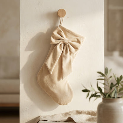 Yuletide™ Cloth Christmas Stocking Ornament in a calm home setting