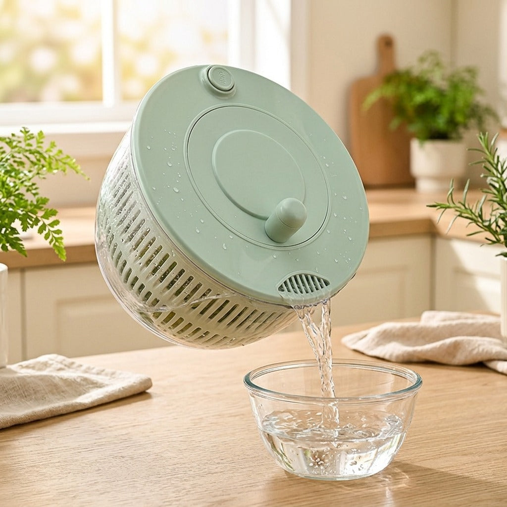 Chopdrain™ ABS Vegetable Cutter and Draining Basket in a calm home setting