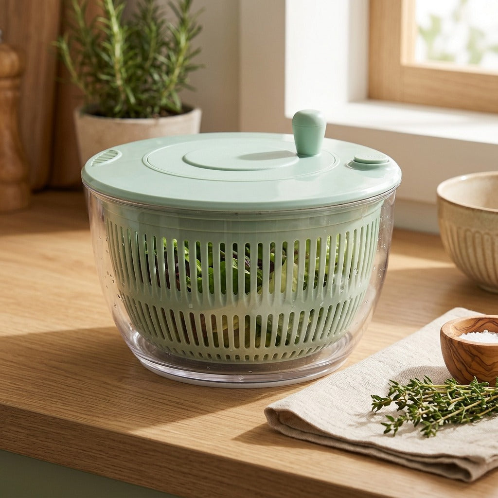 Chopdrain™ ABS Vegetable Cutter and Draining Basket, styled close view