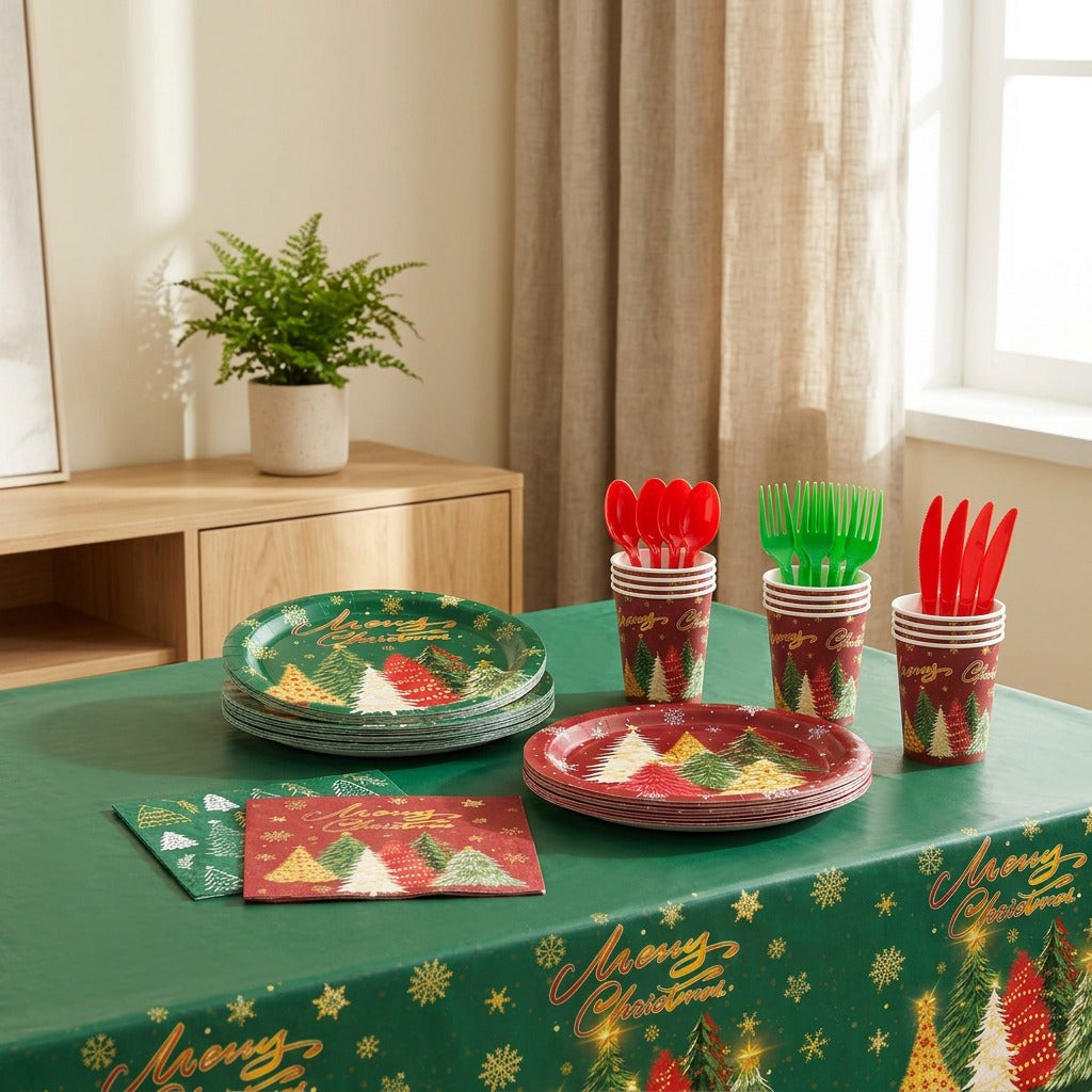 Treetrim™ Christmas Tree Paper Party Supplies in a calm home setting