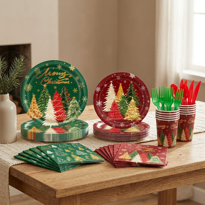 Treetrim™ Christmas Tree Paper Party Supplies, styled close view