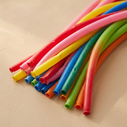 Festifloat™ Long Latex Birthday Balloons, material and detail close-up