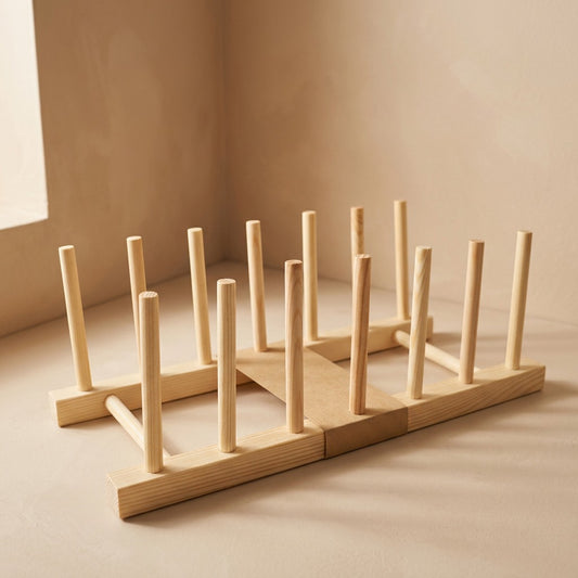 Pineperch™ Pine Wood Cup Storage Rack