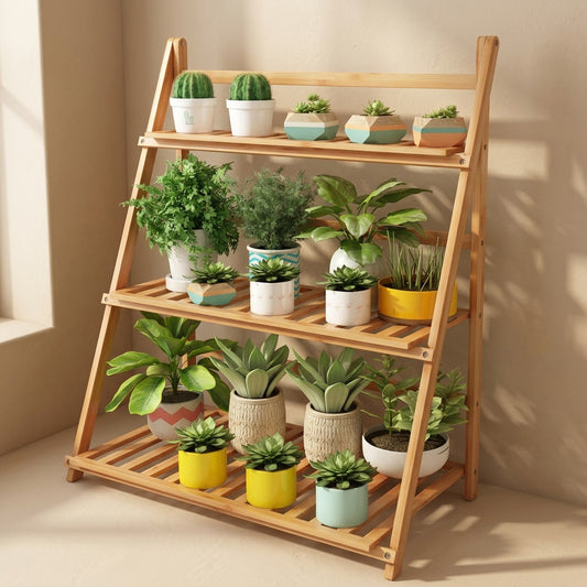 Bambooperch™ Bamboo Flower Pot Stand