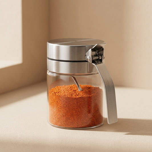 Seasonspoon™ Glass Seasoning Jar With Spoon