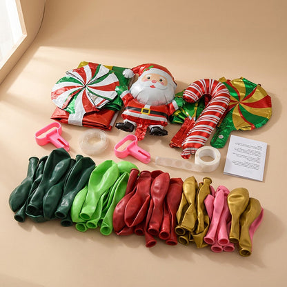 Clauschain™ Santa Claus Christmas Balloon Chain, material and detail close-up