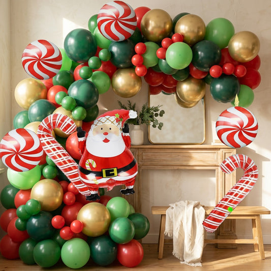 Clauschain™ Santa Claus Christmas Balloon Chain in a calm home setting