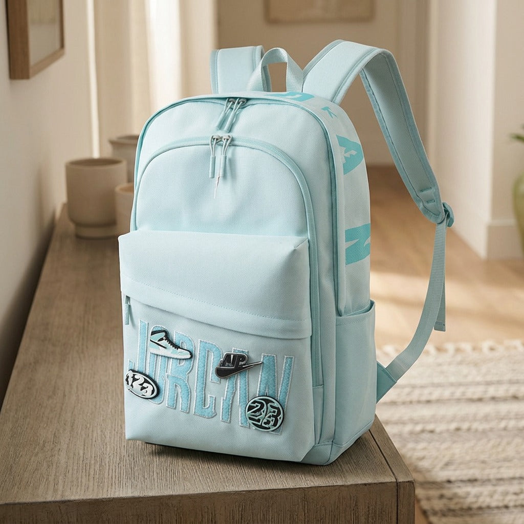 Campusweave™ Oxford Cloth High School Backpack, styled close view