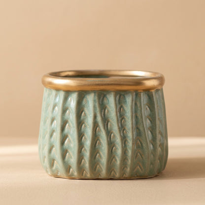 Succulent™ Ceramic Succulent Flower Pots, material and detail close-up