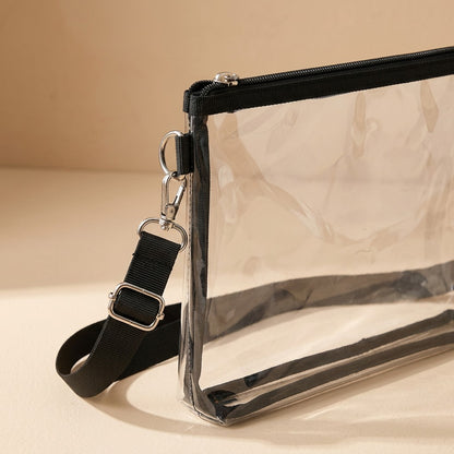Clearsling™ Transparent PVC Crossbody Bag, material and detail close-up