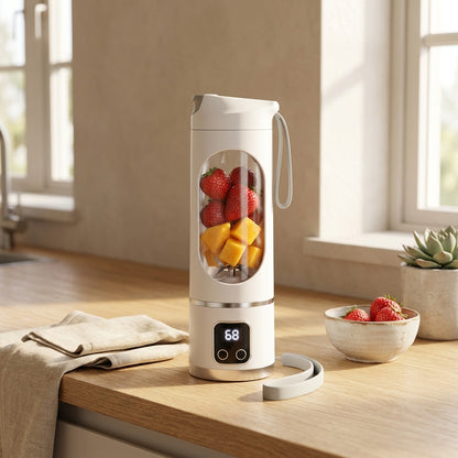 Voltblend™ USB Charging Juicer Cup in a calm home setting