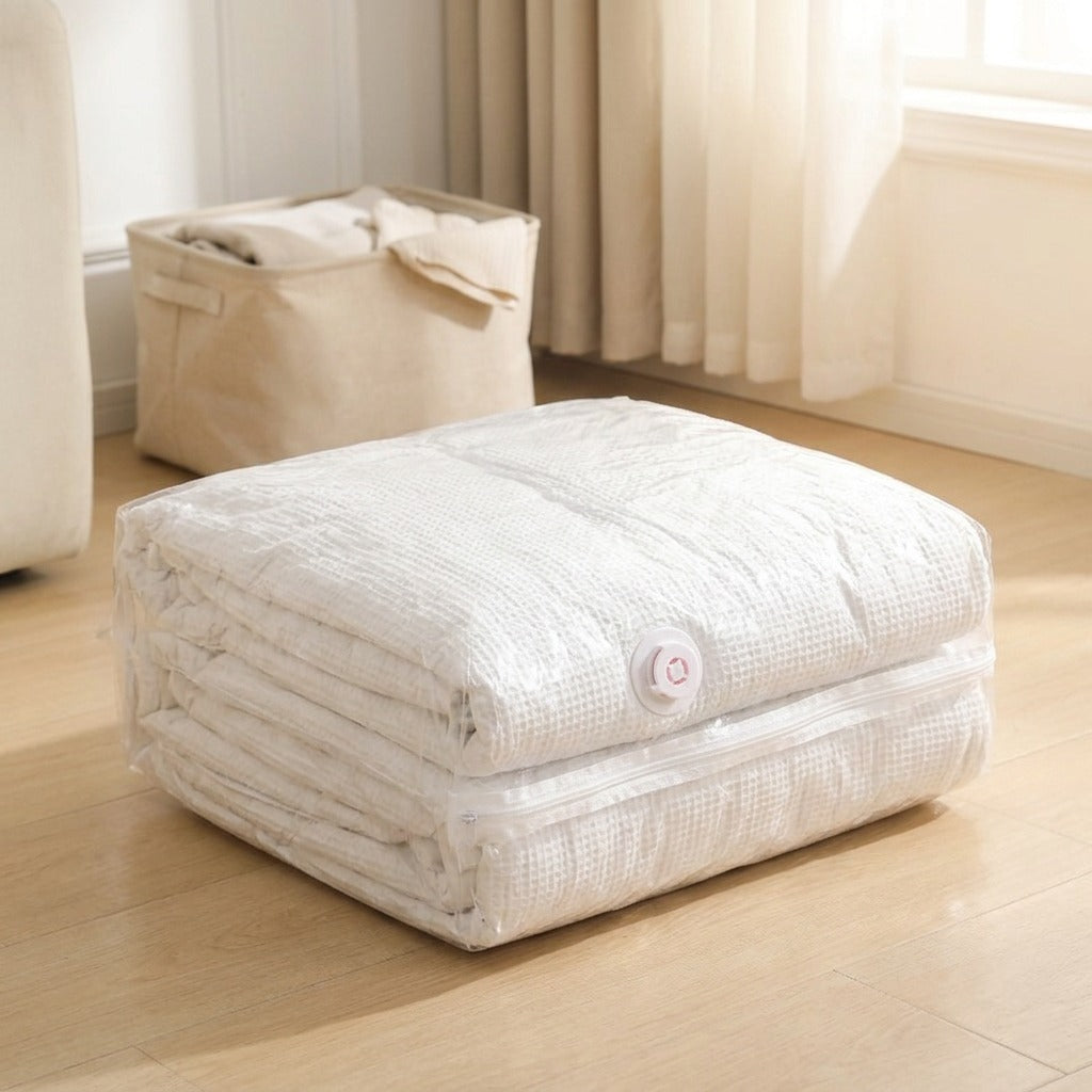 Vacustow™ No-Pump Vacuum Storage Bag, styled close view