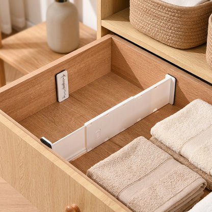 Slidewall™ Plastic Drawer Telescopic Partition, styled close view