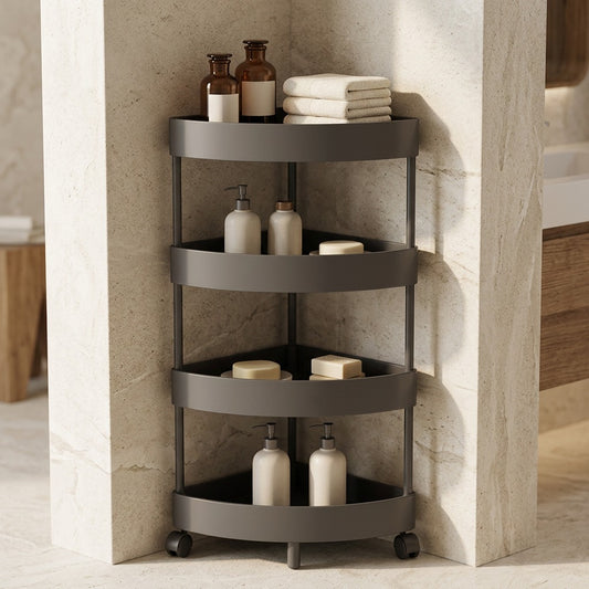 Triostow™ Plastic Triangle Storage Rack, styled close view