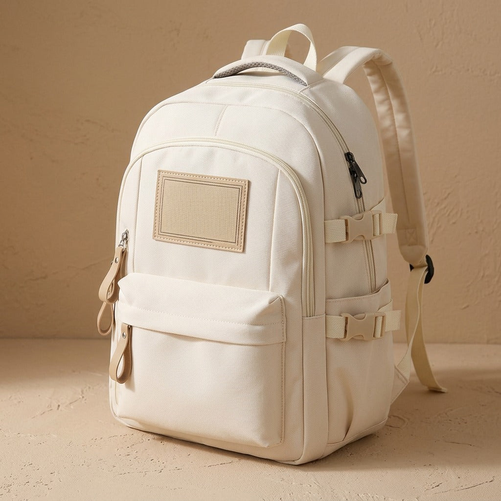Youthpack™ Youth Campus Polyester Backpack, material and detail close-up