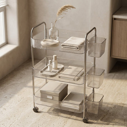 Rackstack™ Plastic Multi-Layer Storage Rack, styled close view