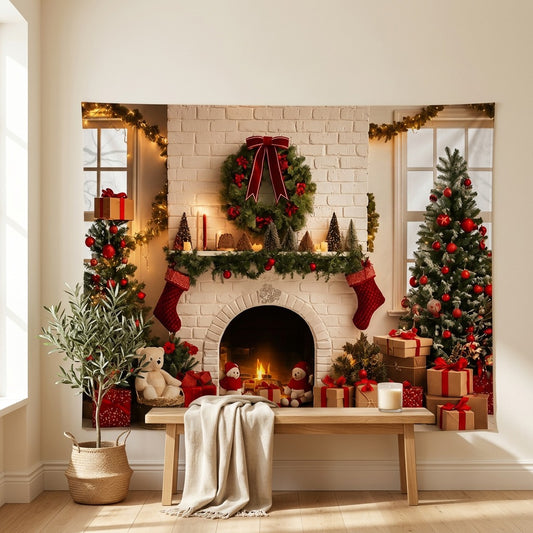 Printcheer™ Christmas Digital Print Background Cloth in a calm home setting