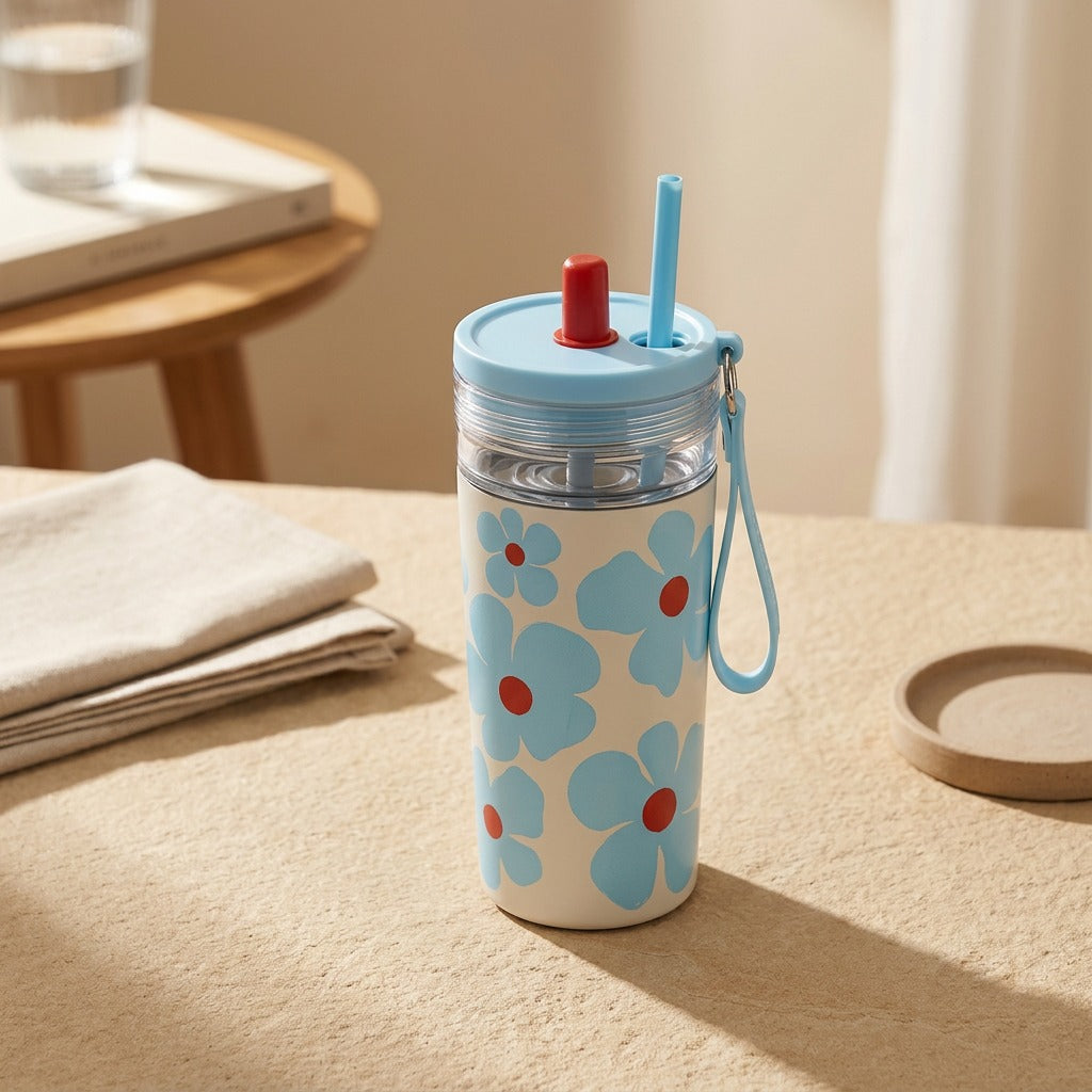 Coolstraw™ 316 Stainless Steel Straw Cup, styled close view