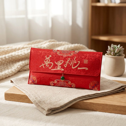 Clothwish™ Chinese Style Cloth Red Envelope in a calm home setting