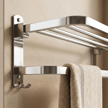Towelturn™ Stainless Steel Folding Towel Rack, material and detail close-up