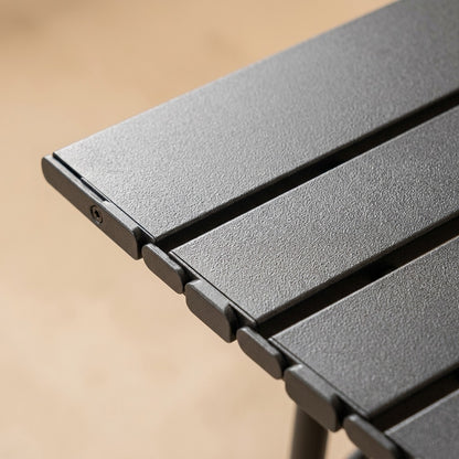 Steelfold™ Carbon Steel Folding Table, material and detail close-up