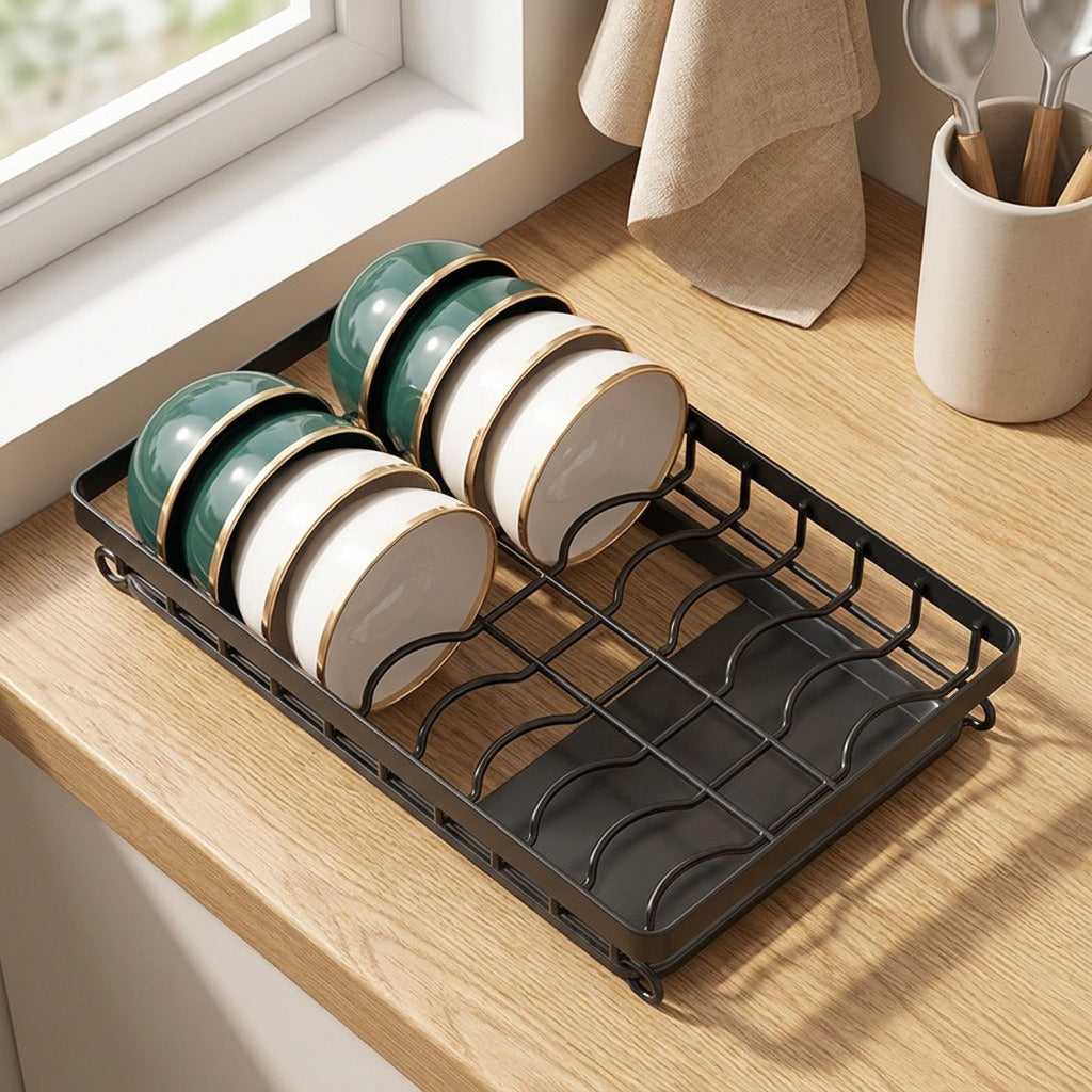 Pantrytier™ Carbon Steel Kitchen Storage Rack, styled close view