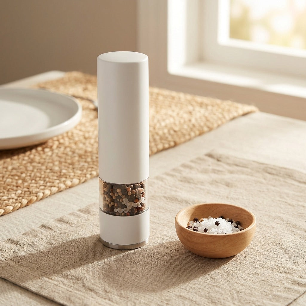 Spicewhirl™ Electric Seasoning Bottle, styled close view
