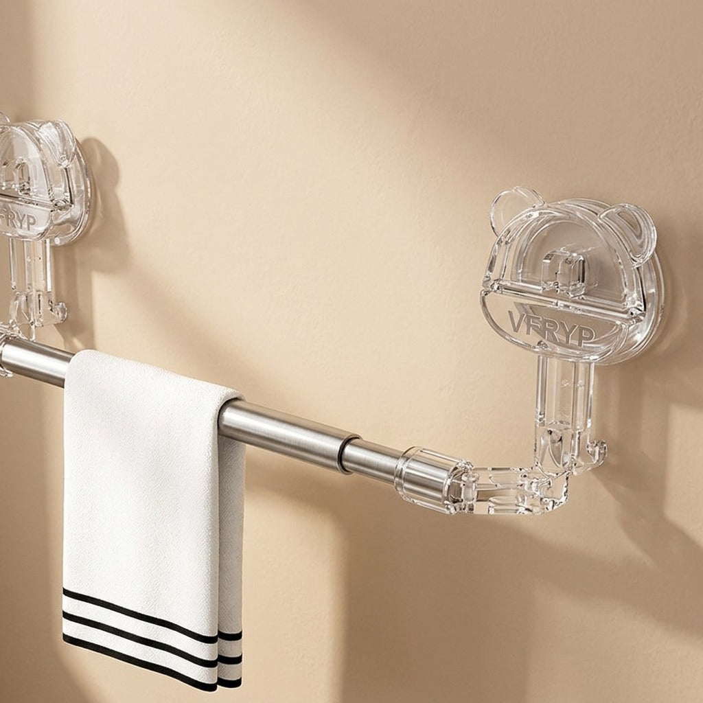 Reachrail™ Suction Cup Telescopic Towel Rack, material and detail close-up