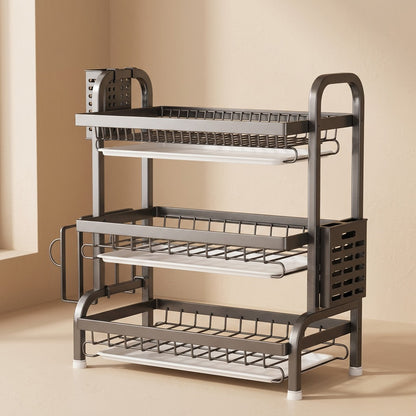 Counterdry™ Carbon Steel Countertop Dish Rack, material and detail close-up