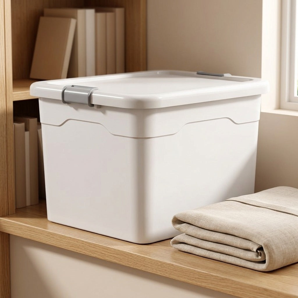 Snapstow™ Plastic Storage Box With Lid, styled close view