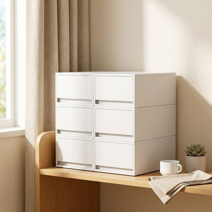 Slidebox™ Drawer-Style PP Storage Box in a calm home setting