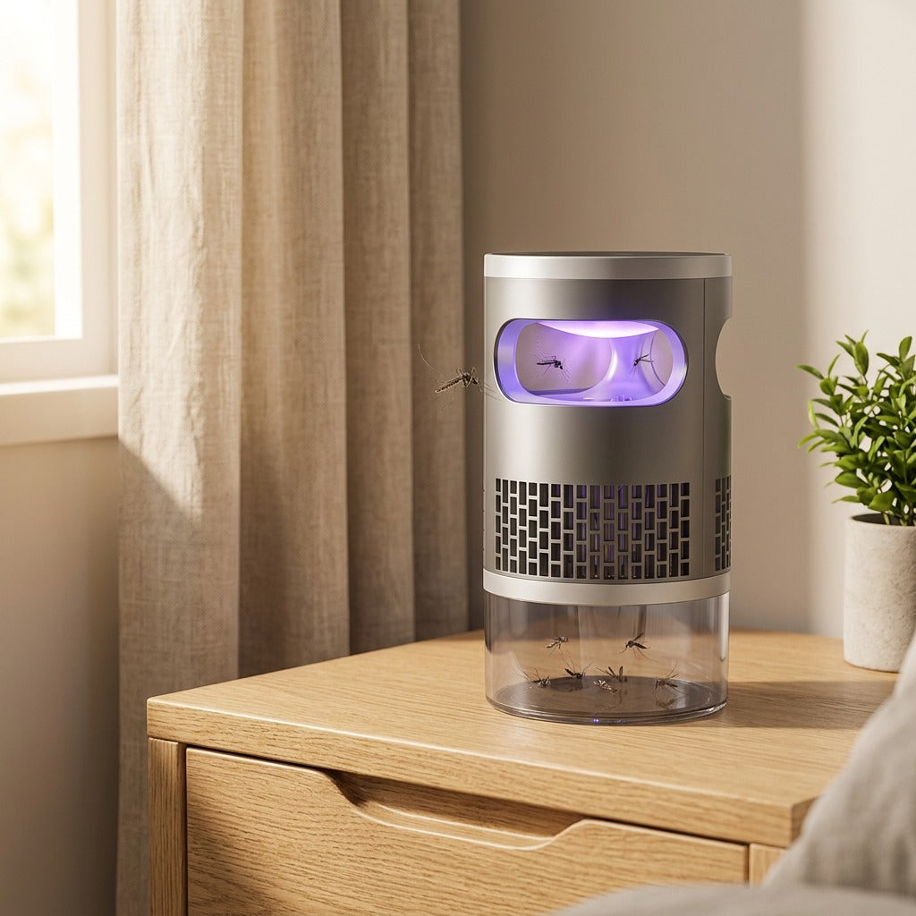 Skeeterlit™ Mosquito Trap Night Light in a calm home setting