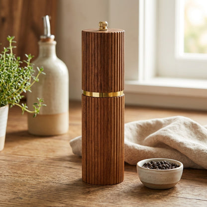 Spicegrind™ Acacia Wood Pepper Grinder, styled close view