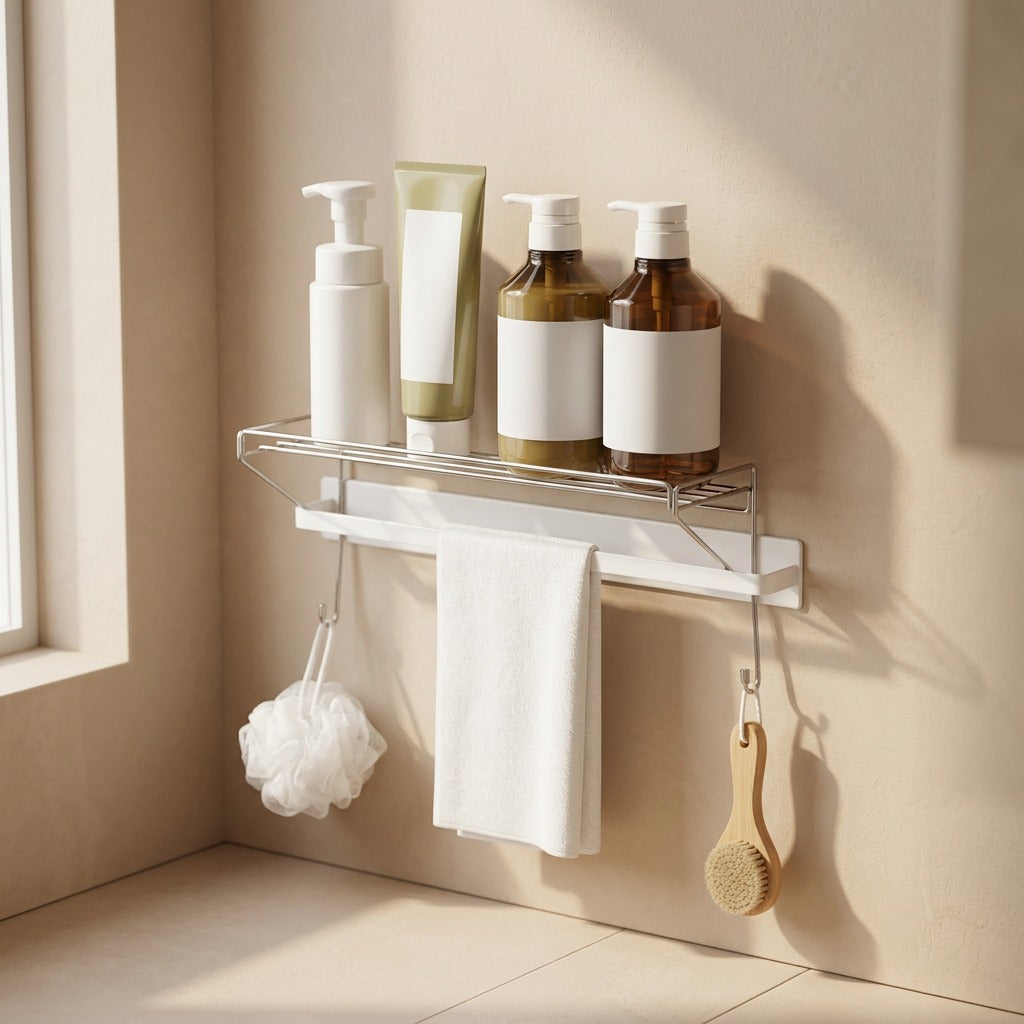 Rackshine™ Stainless Steel Bathroom Storage Rack