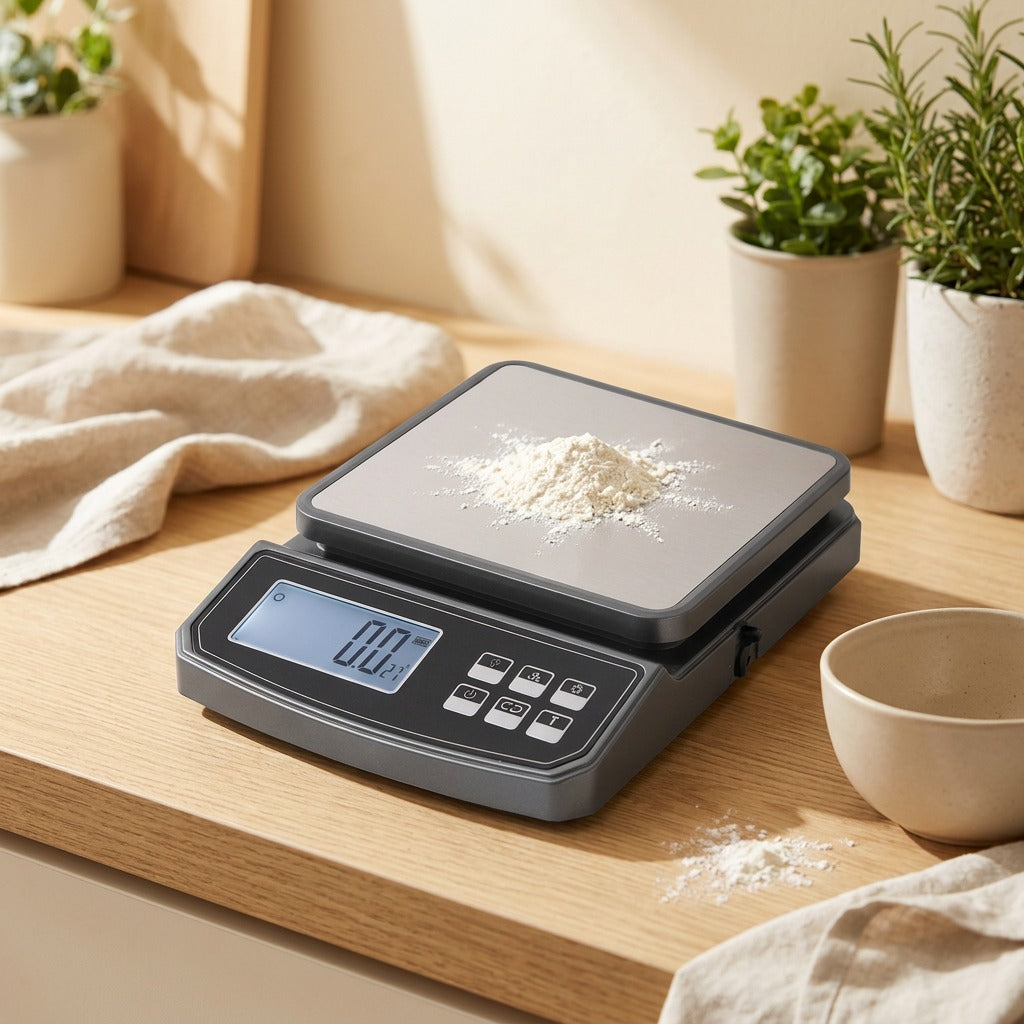 Panbalance™ Electronic Kitchen Scale in a calm home setting
