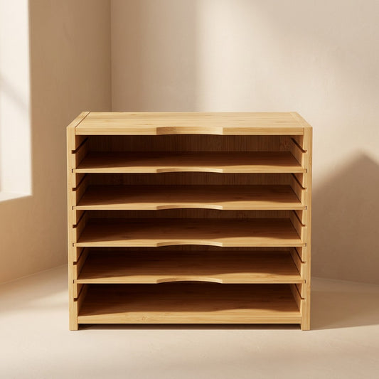 Woodorder™ Wood Desktop File Storage Rack