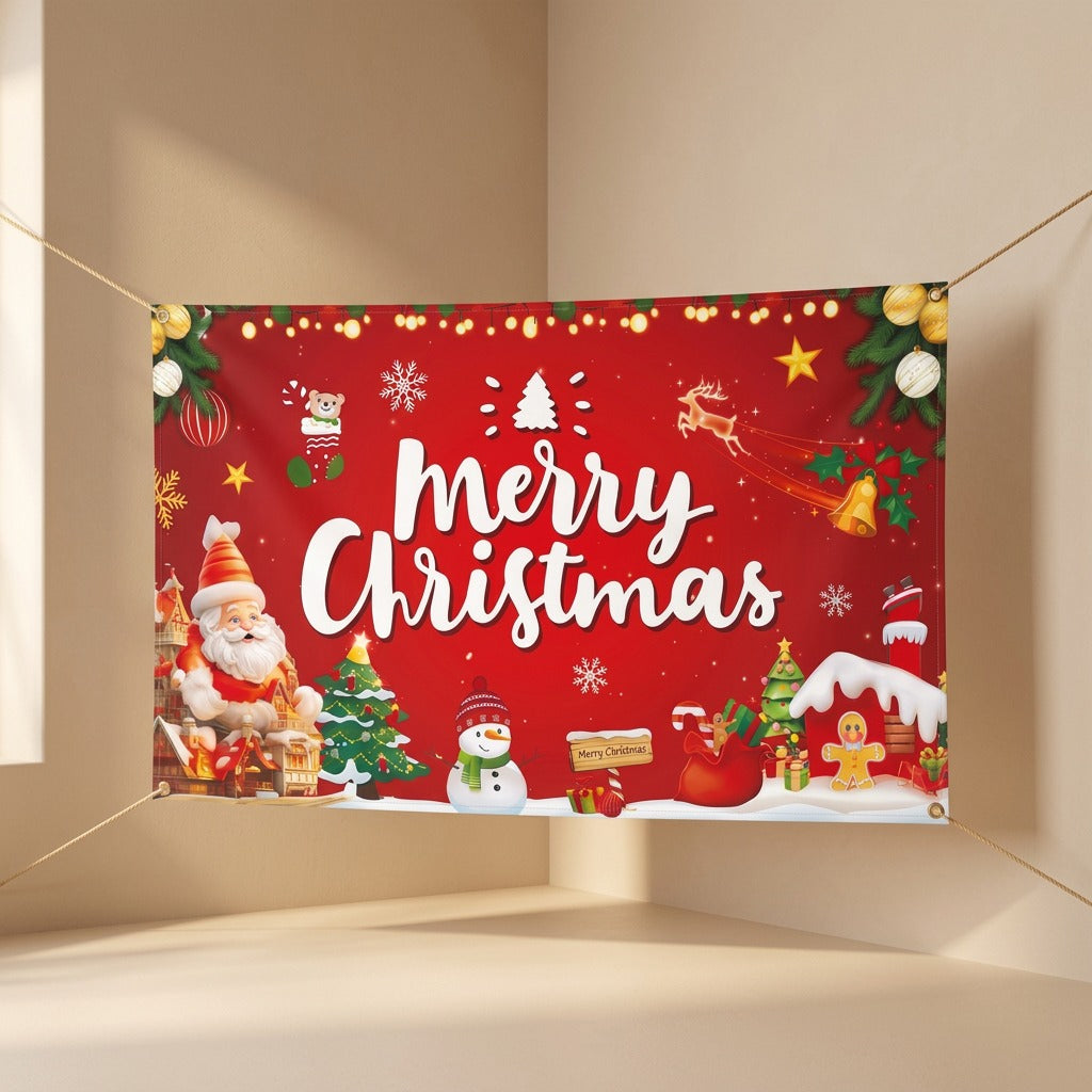 Merryweave™ Christmas Polyester Backdrop Fabric