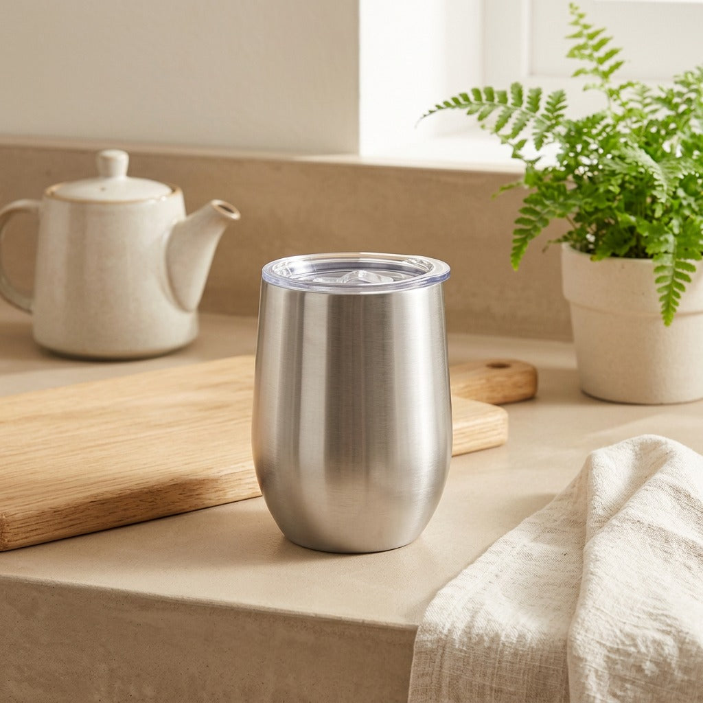 Cupcurve™ 304 Stainless Steel Big Belly Cup in a calm home setting