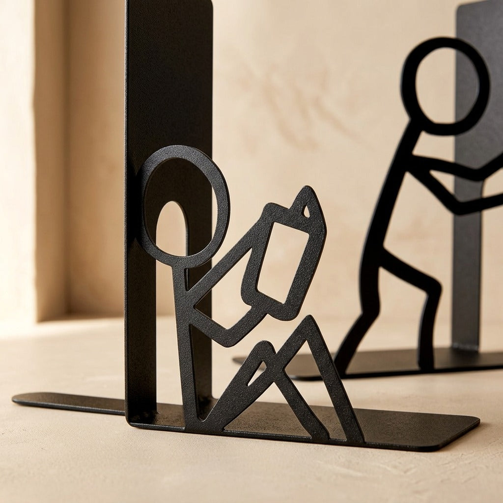 Ironleaf™ Iron Desktop Book Stand, material and detail close-up