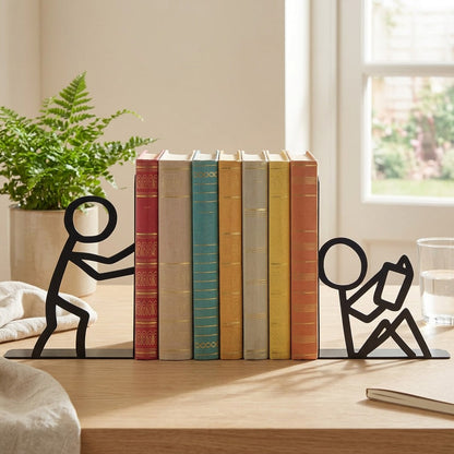 Ironleaf™ Iron Desktop Book Stand in a calm home setting