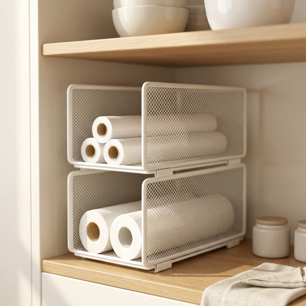 Ironorder™ Iron Kitchen Storage Rack, styled close view