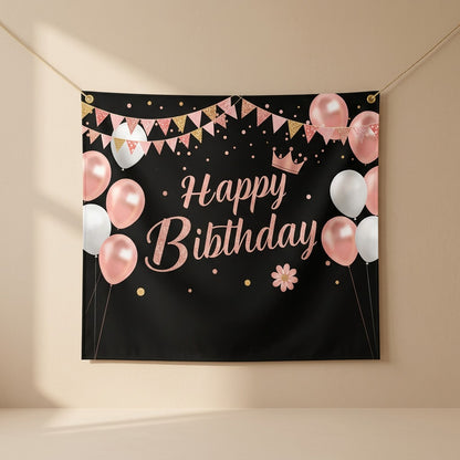 Partyflag™ Polyester Happy Birthday Party Banner