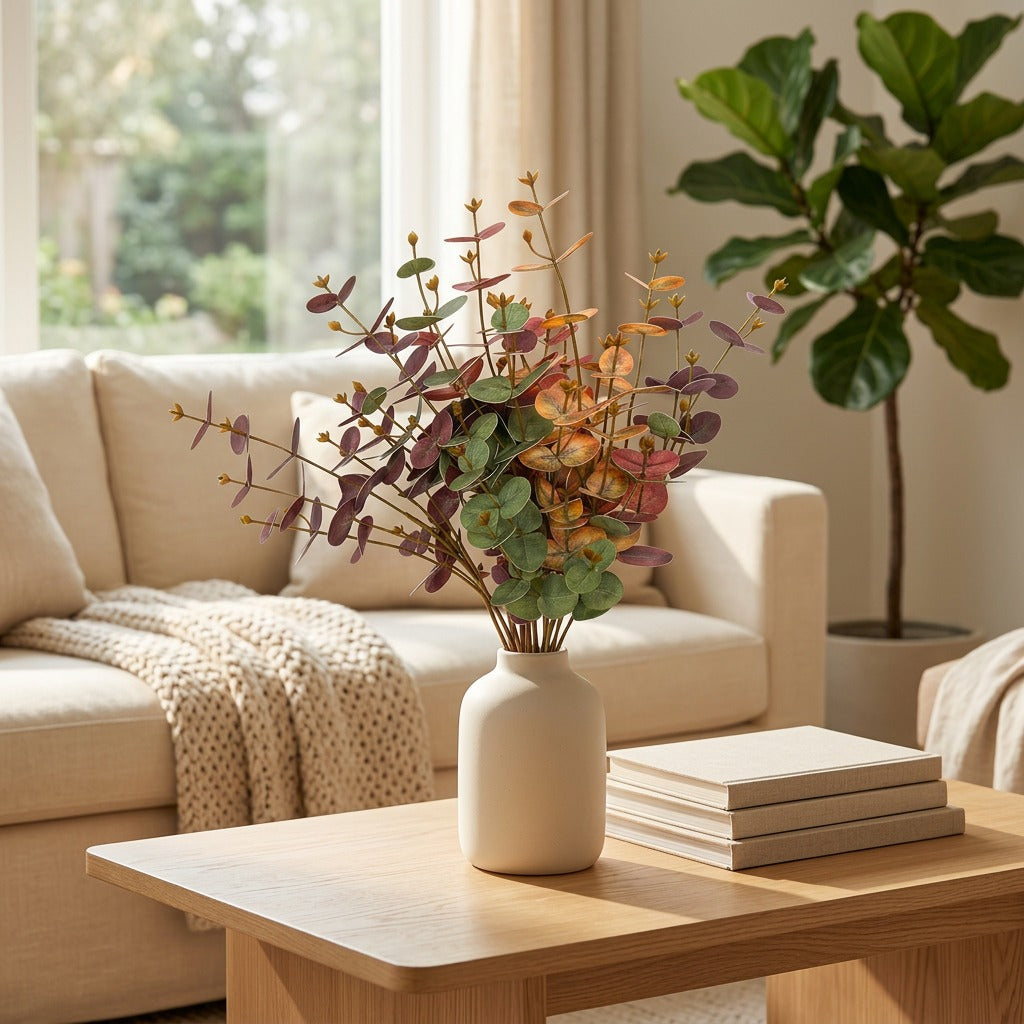Leafgleam™ 3D-Printed Money Leaf Home Decoration in a calm home setting