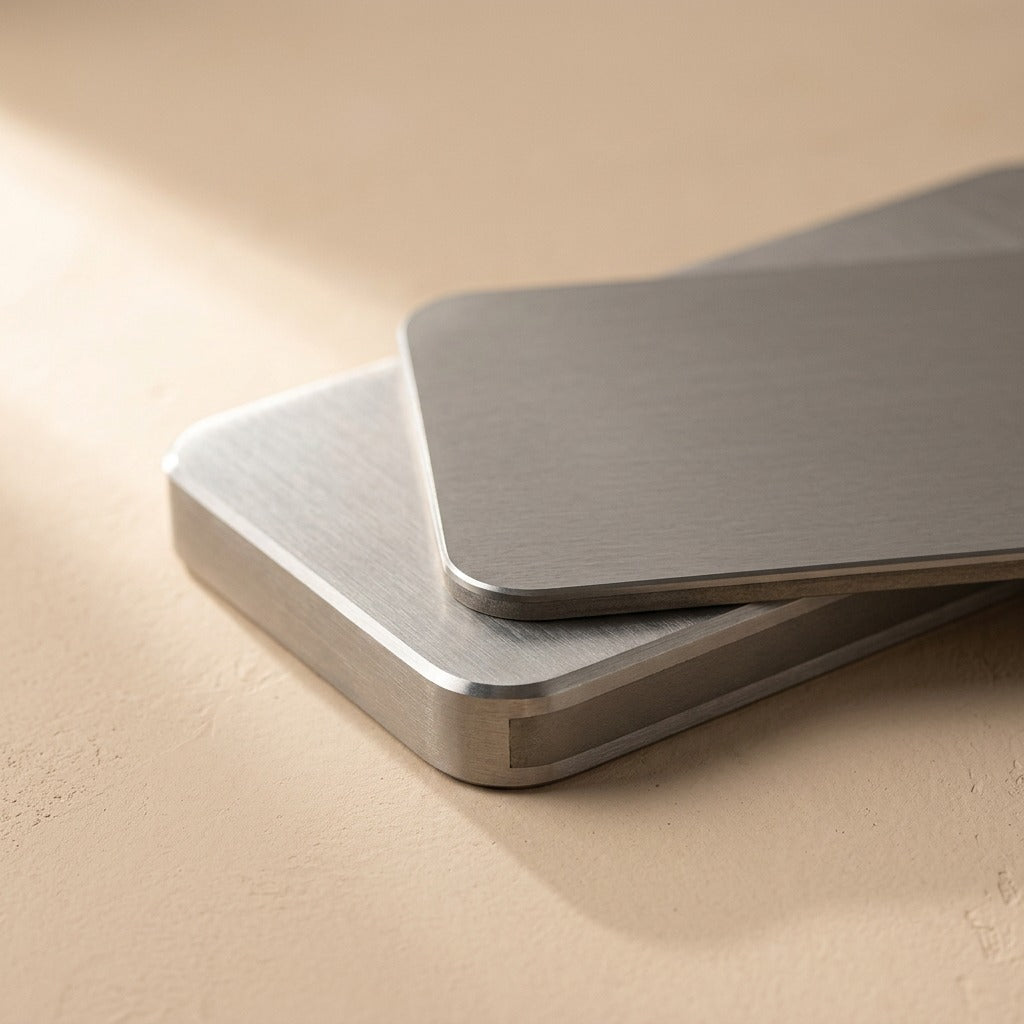 Sliceplate™ Double-Sided Titanium Cutting Board, material and detail close-up