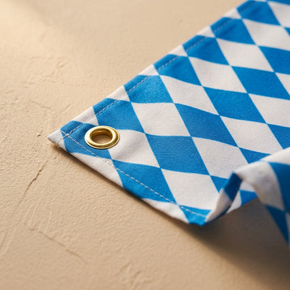 Festwave™ Oktoberfest Polyester Banner Flag, material and detail close-up