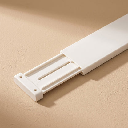 Slotsort™ White Plastic Drawer Dividers, material and detail close-up