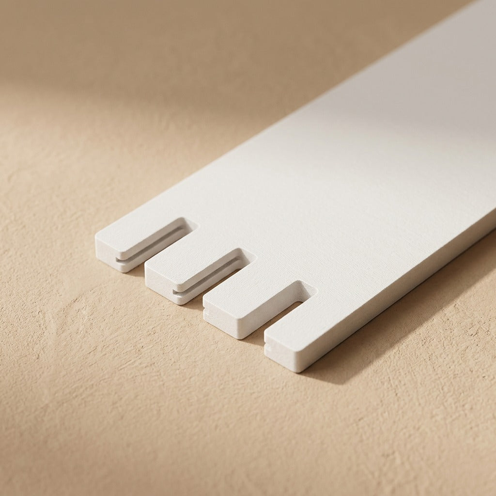 Drawersort™ Wood Plastic Drawer Divider, material and detail close-up